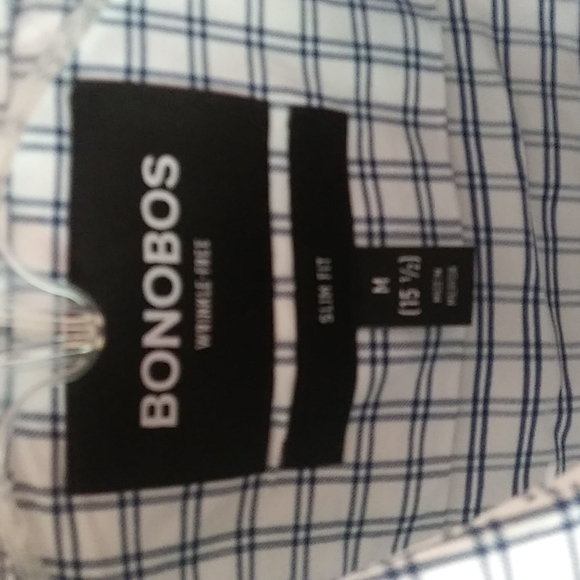 Bonobos button down shirt, blue, size M slim - Picture 2 of 4